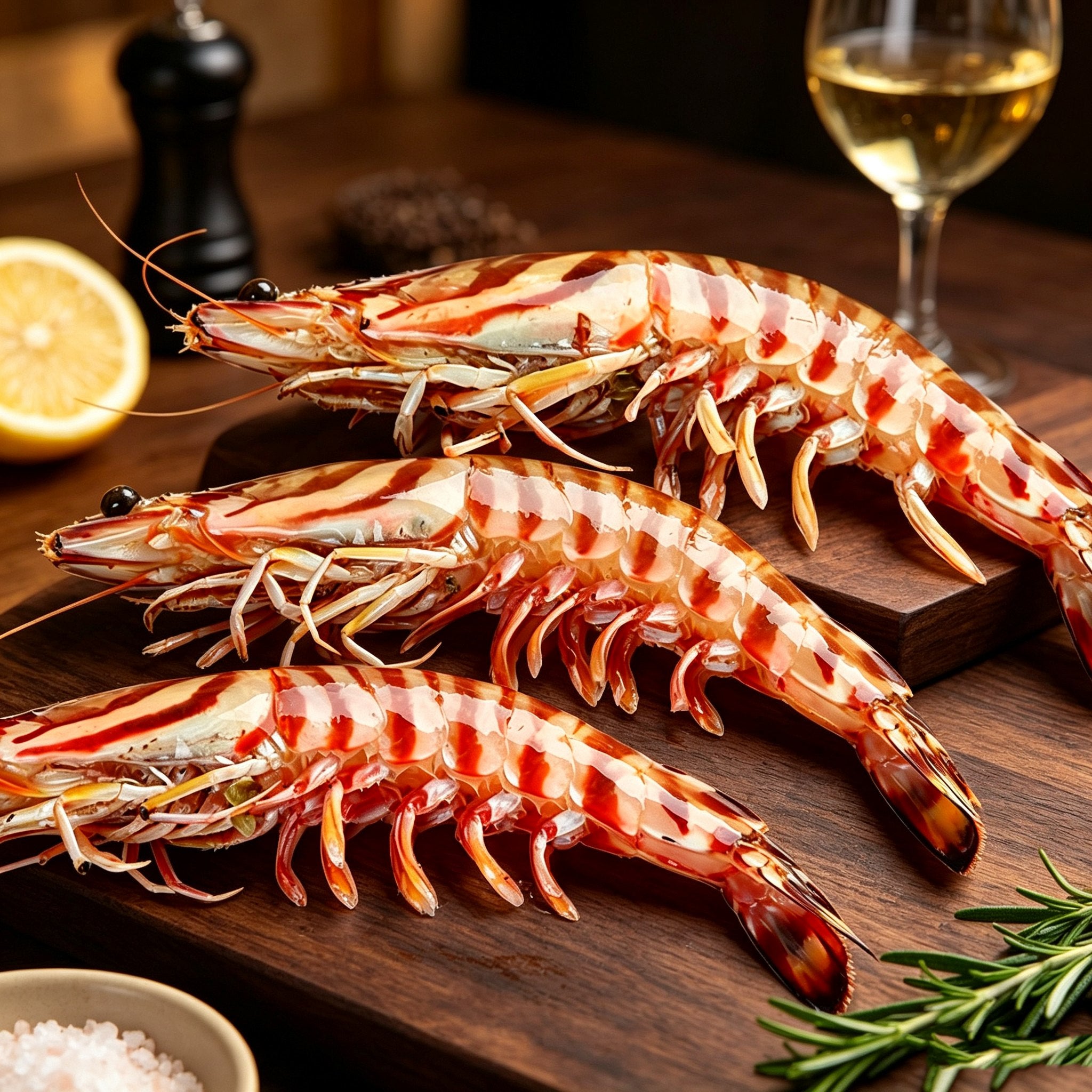 Extra Large Deep Sea Tiger Prawns (Banded Prawns) 350g
